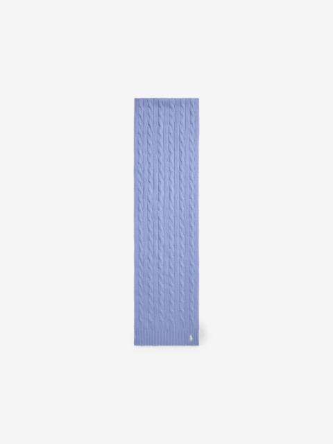 Polo Ralph Lauren cable-knit Pony scarf