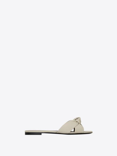 SAINT LAURENT bianca flat mules in smooth leather