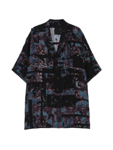 Yohji Yamamoto patterned silk jacket