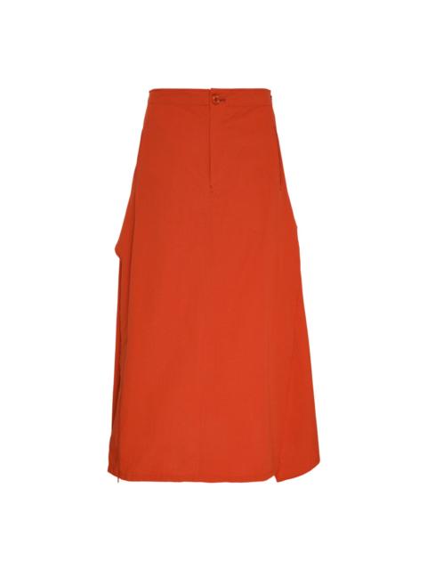 Y's Panel Flare Midi Skirt