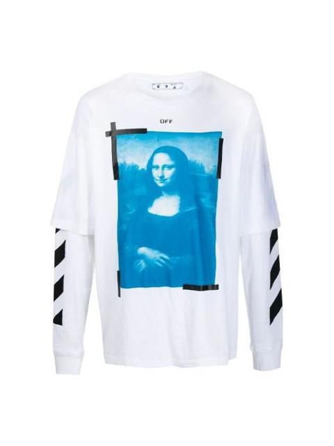 Off-White SS21 Pattern Printing Long Sleeves White OMAB022R21JER0010110