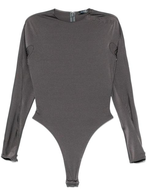 MUGLER logo-embossed bodysuit