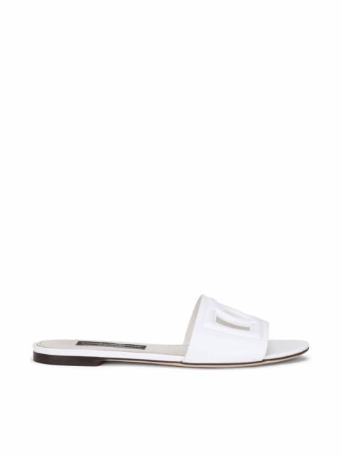 Dolce & Gabbana DG Logo leather flat sandals