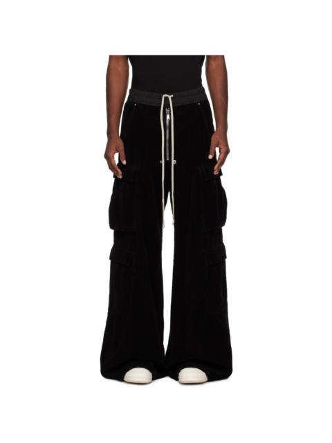 Rick Owens DRKSHDW Black Double Jumbo Belas Cargo Pants