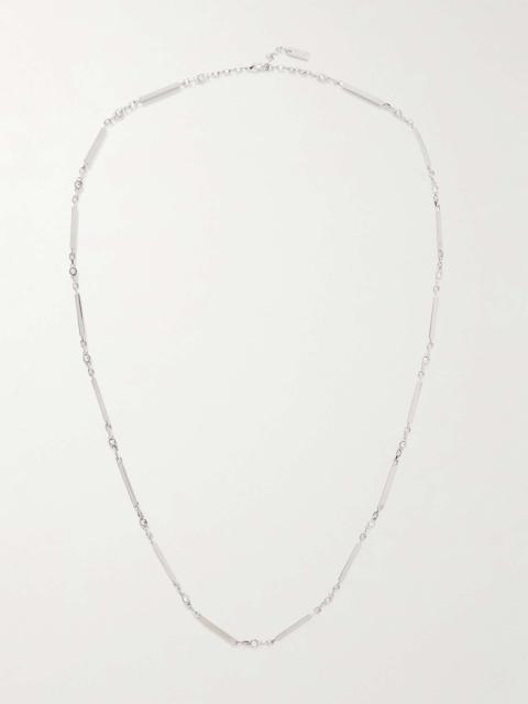 Silver-Tone Crystal Chain Necklace