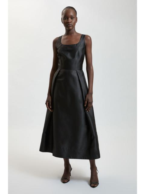 KAREN MILLEN Structured Satin Full Skirted Midi Dress