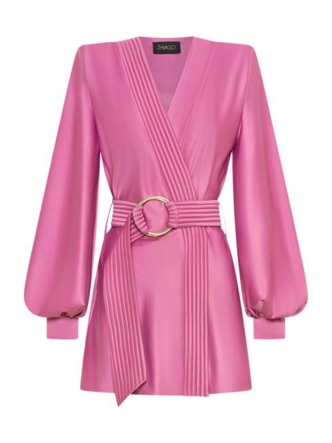 ZHIVAGO Women's Cala Conta Satin Minidress - Dusty Pink