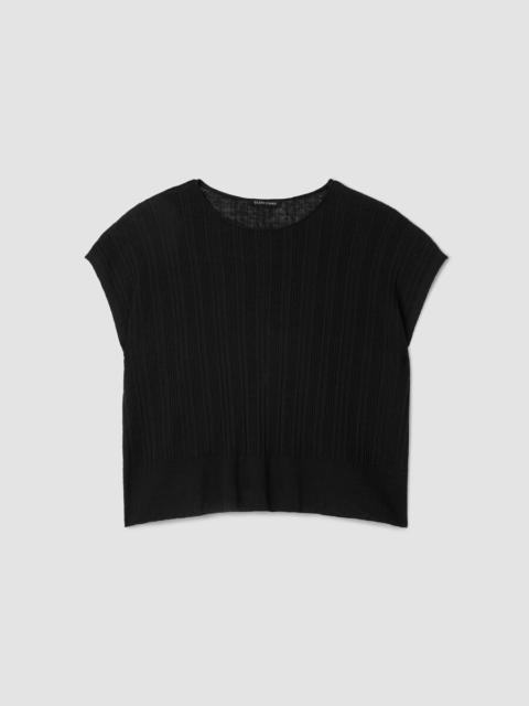 EILEEN FISHER Organic Linen Cotton Crew Neck Top