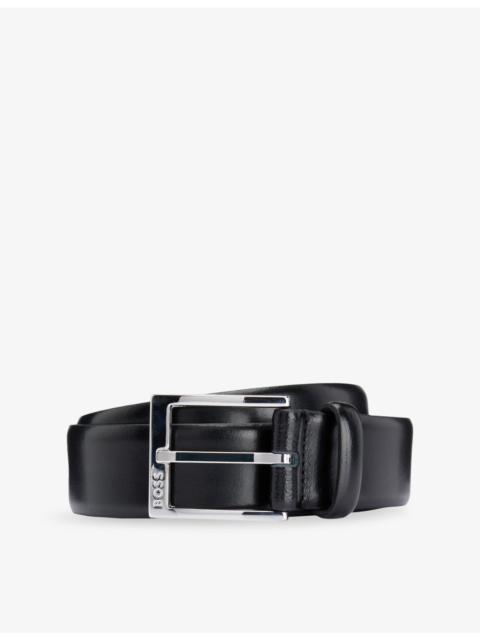 BOSS Branded-Buckle Leather Belt