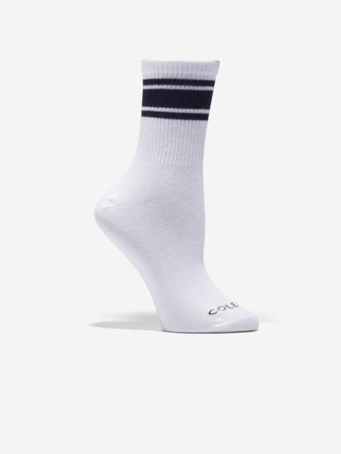 COLE HAAN Women's Varsity Stripe Mid Crew Socks