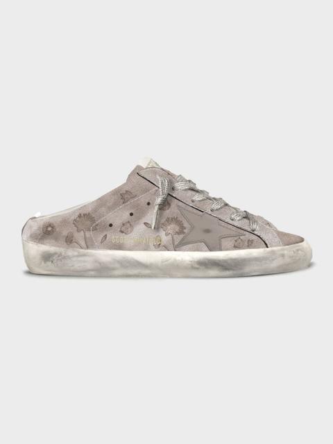 Golden Goose Super-Star Sabot Embroidered Suede Slide Sneakers