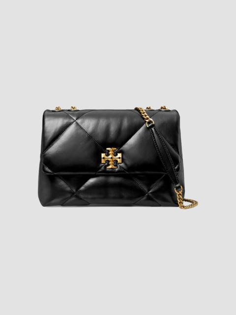 TORY BURCH Women's Large Kira Diamond Leather Shoulder Bag - Black