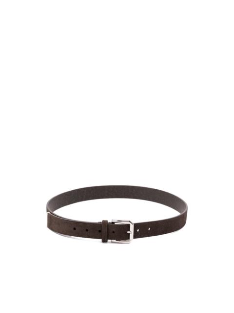 Brunello Cucinelli silver-buckle leather belt