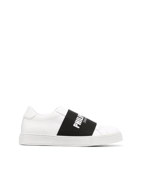 PHILIPP PLEIN logo-print slip-on trainers