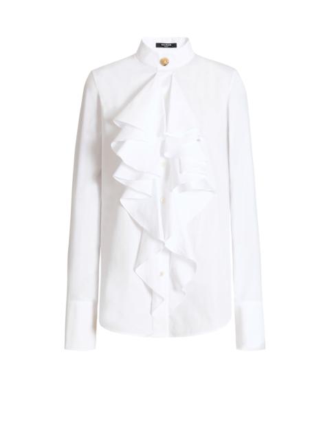 Balmain Ruffled poplin shirt