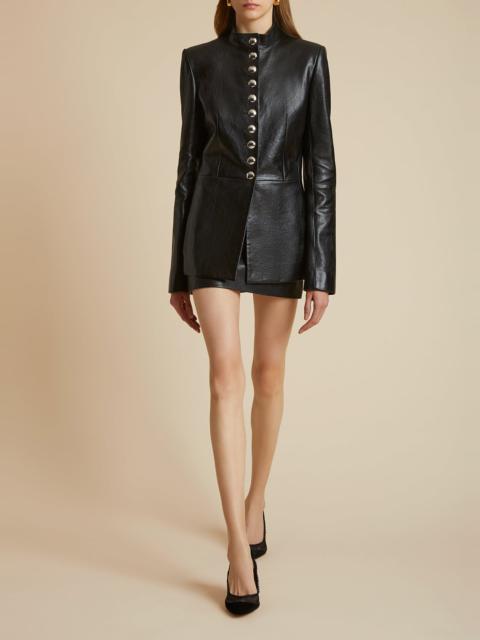 The Jett Skirt in Black Leather