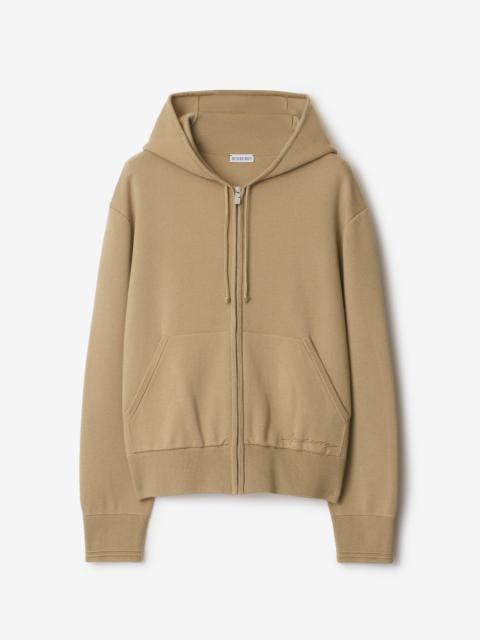 Burberry Wool Blend Zip Hoodie
