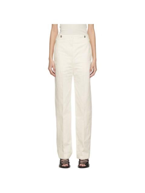 Lemaire Off-White High Waisted Trousers
