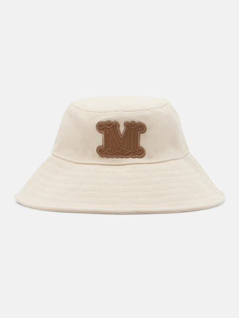 Max Mara Gondola leather-trimmed canvas bucket hat