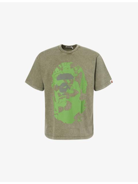 A BATHING APE® Ape Head Brand-Print Cotton-Jersey T-Shirt