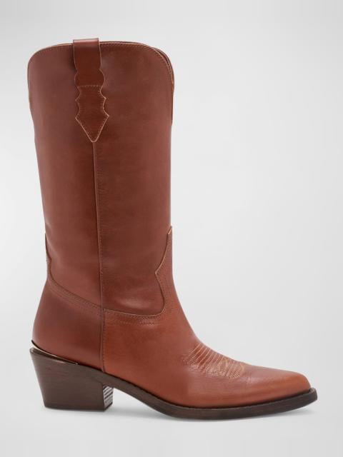PARTLOW Julia Leather Western Boots