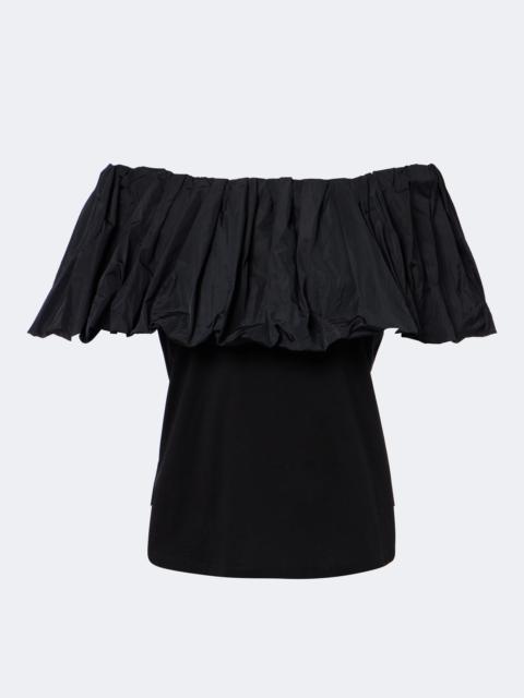 Max Mara Ruffled off-shoulder cotton top