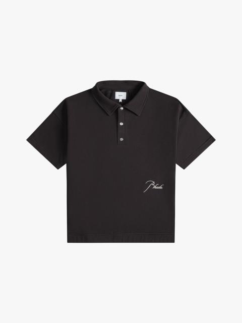 Rhude PIQUE SNAP SHORT SLEEVE POLO