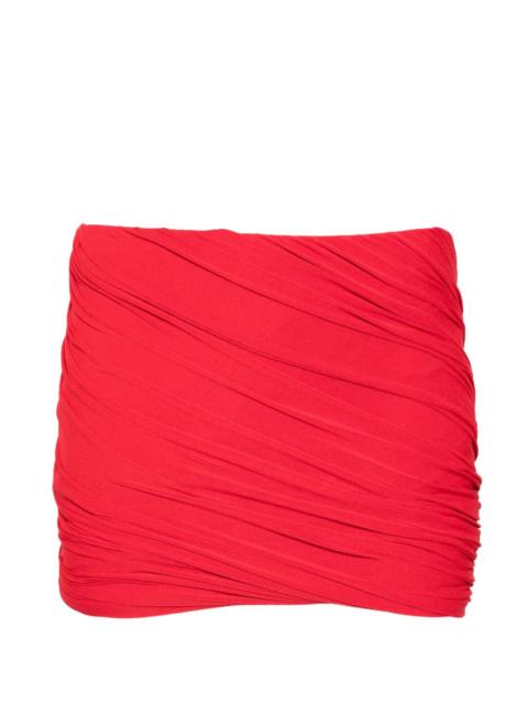 Rick Owens Lilies ruched mini fitted skirt
