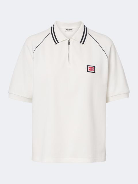 Miu Miu Cotton piqué polo shirt