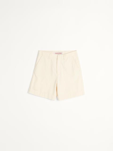 CUFFED DENIM BERMUDA SHORTS