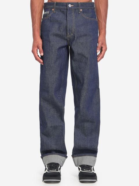 GUCCI Denim trousers with hem details