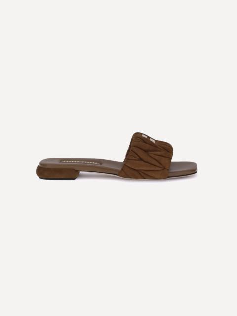 Miu Miu Matelassé nappa leather Sandals