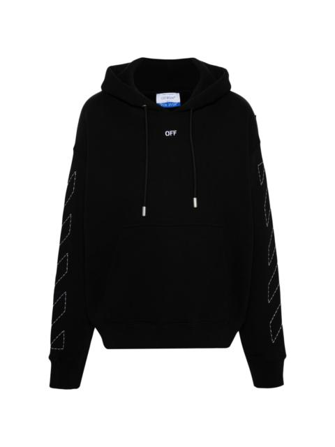 embroidered-logo cotton hoodie