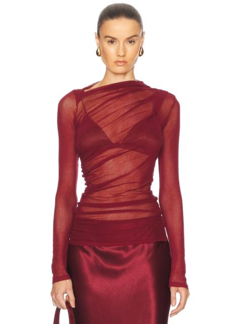 Enza Costa Long Sleeve Slash Top