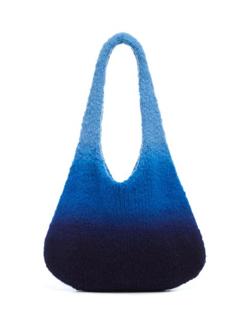GABRIELA HEARST Ino Knit Hobo Bag in Dip Dye Skye Blue Welfat Cashmere