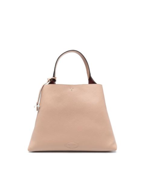 T leather tote bag