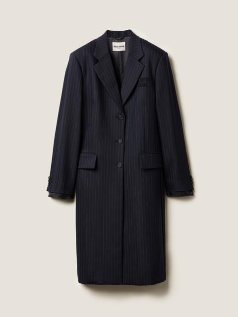 Miu Miu Single-breasted pinstripe coat