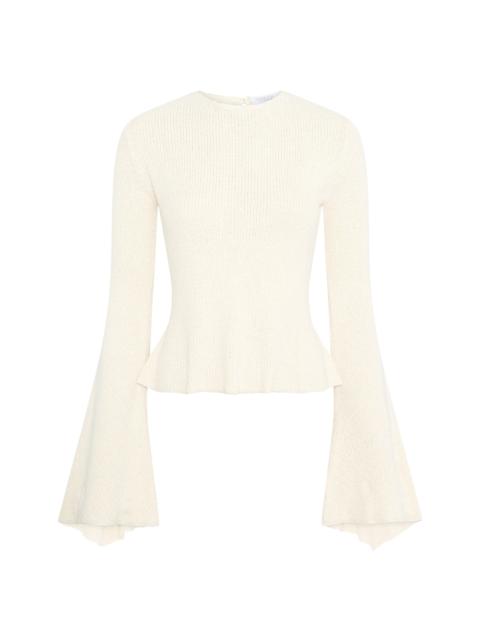 GABRIELA HEARST Ellesmere Knit Top in Ivory Silk
