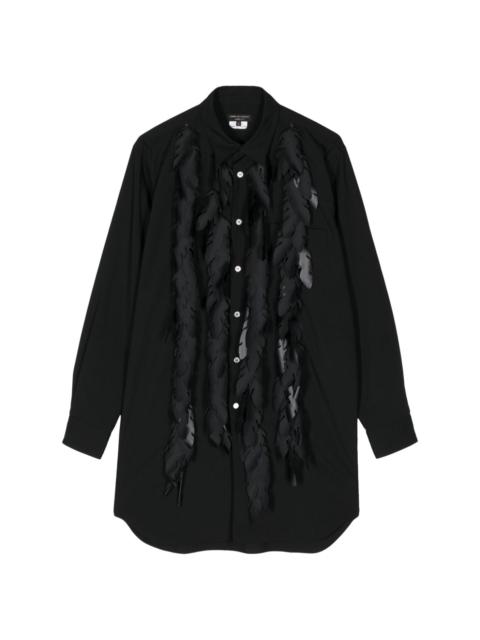 Comme des Garçons Homme Plus leaf-appliqué long-sleeve shirt