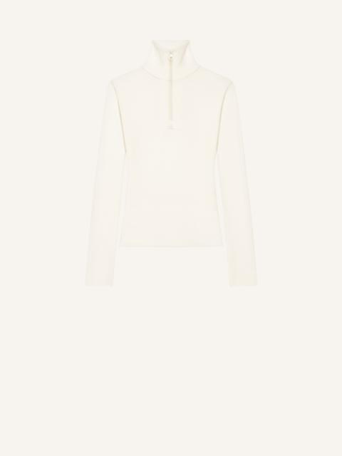 courrèges ZIPPED MOCKNECK SWEATER