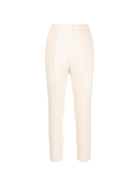 Pleats Please Issey Miyake pleated cropped trousers