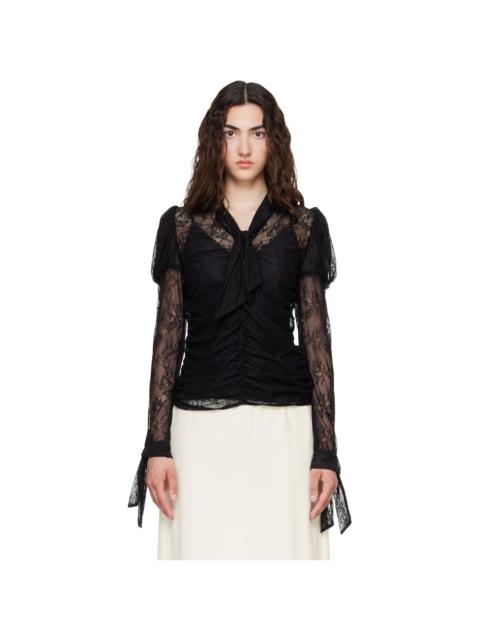 ANNA SUI Black Long Sleeve Blouse