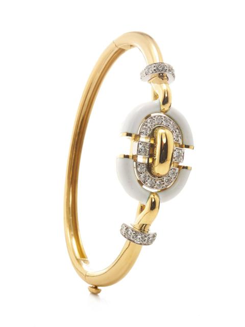 DAVID WEBB White Unity Bracelet