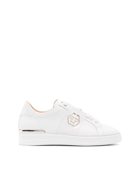 PHILIPP PLEIN logo-plaque leather sneakers