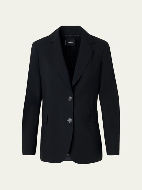 AKRIS Malik Cool Wool Single-Breasted Jacket