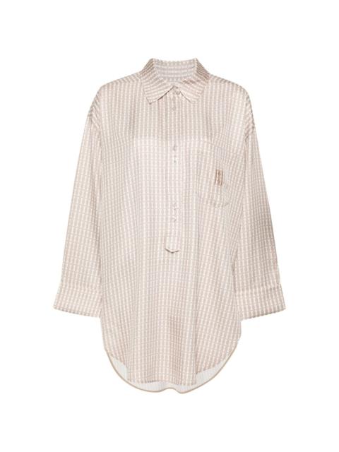 geometric-pattern blouse