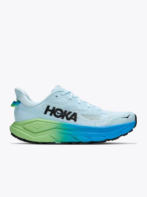 HOKA Women's Challenger 8 Shoes in Glimmering Blue/Tart Apple
