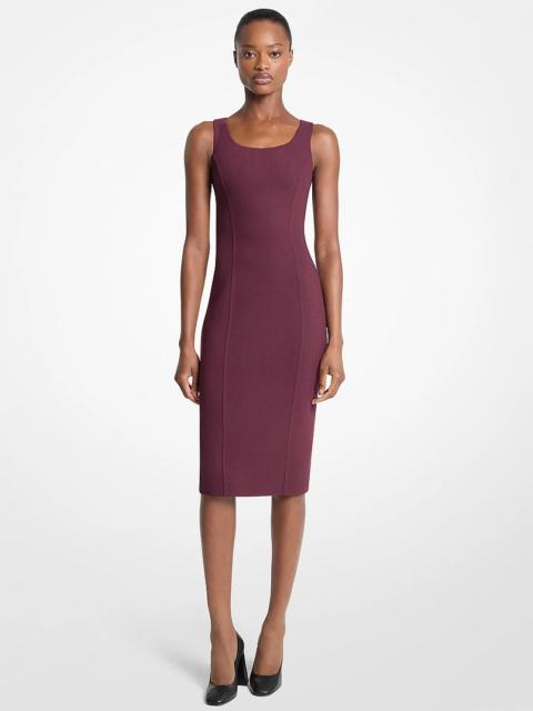 MICHAEL KORS COLLECTION Double Faced Stretch Wool Crepe Scoop-Neck Sheath Dress