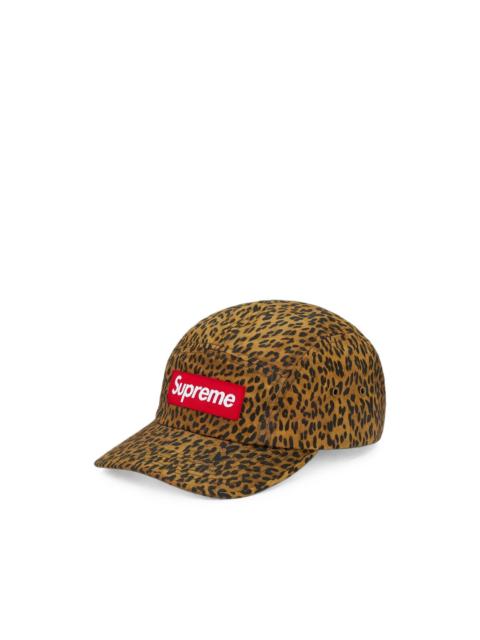 Supreme waxed leopard-print camp cap
