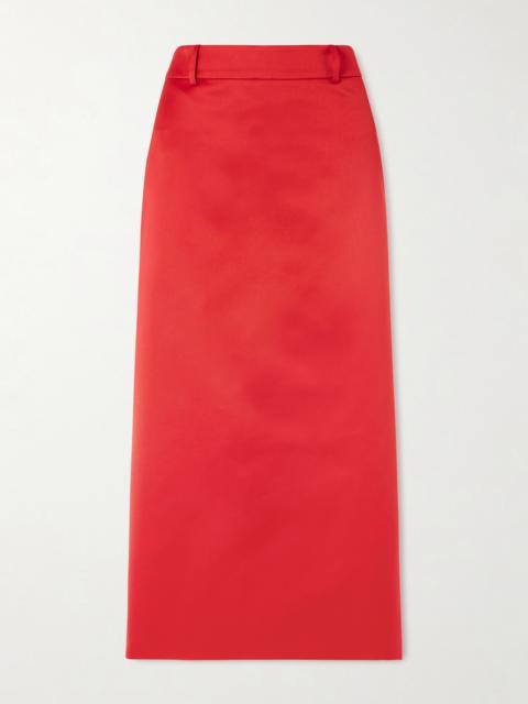 The Frankie Shop Alrose Satin Midi Skirt